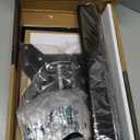 Universal Swivel TV /Table Top TV Stand for 19 to 43 inch TVs with 90 Degree Swivel, 4 Level Height Adjustable, Heavy Duty Tempered Glass Base, Holds up to 99LBS HT02B-001