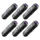 VCELINK Outdoor Waterproof RJ45 Coupler IP68 - Compact Design for Tight Spaces, Shielded Waterproof Ethernet Connector, Cat6/Cat5E/Cat5, PoE, 3.64in (Purple-6 Pack)
