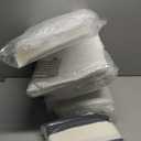 18x18x3 Inch Outdoor Square Corner Chair Cushions with Ties Set of 2, Water&Fade Resistant Thick Seat Cushion Pads for Garden Patio Dining Porch Furniture - Black Ivory Striped