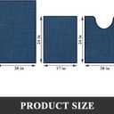 SHACOS 3 Piece Bath Mats Toilet Rug U-Shaped, No Slip Rubber Bath Rugs for Bathroom Toilet, Ultra Thin Bathroom Rugs Washable Quick Dry Absorbent Bathroom Mat (17"x24"+20"x32"+ U-20"x24")