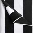 cabanana Large Oversized Beach Towel - 35 x 70 Inch Cotton Pool Towel, Black Striped Soft Cabana Swim Towel