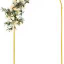 Vincidern 7.2 ft Balloon Arch Backdrop Stand Gold, Wedding Arch for Birthday Party, Bridal Baby Showers, Wedding Ceremony Arch Frame Metal