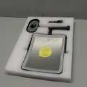 FASCINATE 5000mAh Rechargeable Wall Mounted Makeup Mirror, 8.7" Double Sided Touch Switch 1X 30X Rectangle Magnifying Mirror with Light, 3 Color Setting, Extended Arm 360 Swivel Foldable Black