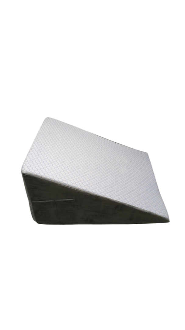 Pillow for Sleep Apnea, Bed Wedge Pillow for Headboard, Headboard Triangle Pillow Wedge for Acid Reflux, After Surgery, Snoring, Cooling Memory Foam Top, Removable Cover