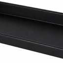 Plastic Plant Saucer, Rectangular 24 inch, Indoors/Outdoors, Drip Tray for Flower Pot, Windowsill (8 X 24'', Black)