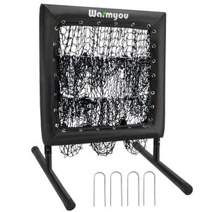 9 Hole Pitching Net with Strike Zone, Baseball/Softball Training Net Best Hitting Target Portable Easy Set Up and Height Adjustable for Indoor/Outdoor Use, Black