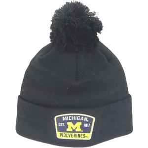 ZHATS Standard NCAA Officially Licensed Pom Beanie Patch Switchback Black, One Size (Black)