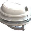 MAXXAIR Maxxfan Dome 6" Round 12V Ventilation Fan - Compact Solution for Rooftop or Sidewall Ventilation, Exhaust Only, Removable Screens, Fan Guard Rain Shield, Moisture Control, White (00-03812W)