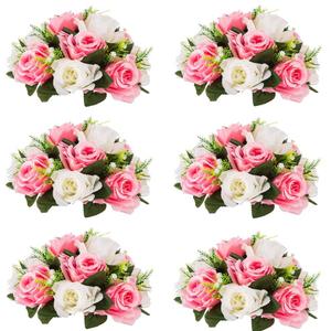 Flower Centerpiece for Wedding Table,  6 Pack