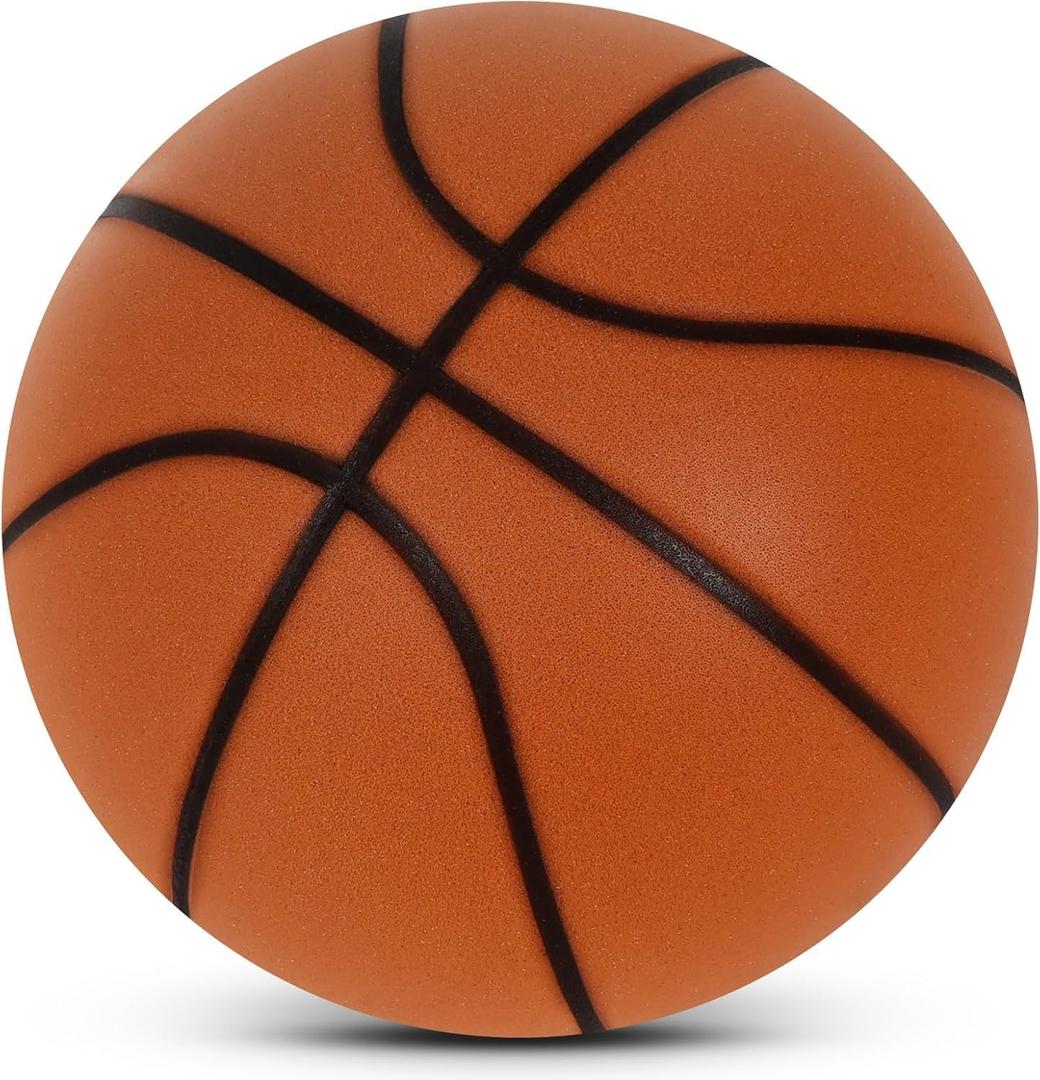 Silent Basketball-Size 7 (29.5"), 2025 Upgrade Dribble Dream Silent Basketball, SIL-ent Basket-Ball Dribbling Indoor, Foam Basket-Ball Indoor Training Ball for Various IndoorActivities (Caramel/NO.7)