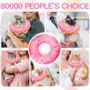 Cat Cone Collar Soft, Cute Cat Donut Collar After Surgery, Adjustable Kitten Recovery Cones to Stop Licking, Lightweight Neck Elizabethan Collars for Cats Kittens (Pink, Medium) (Pink, M)