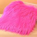 Faux Fur Fabric Square Patches for Crafts, Sewing, Costumes, Seat Pads (Hot Pink, 10 x 20 Inch)