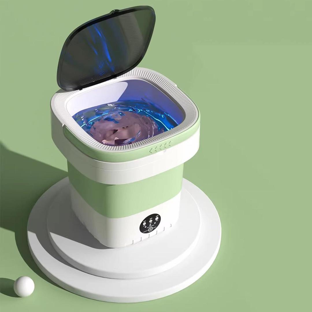 JASSIVER Portable Washing Machine, 18L Foldable Portable Laundry Machine and Spinner for Baby Clothes and Other Small Clothes with 3 Modes Deep Cleaning,Mini Washer for Travel, Dorms, Camping