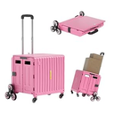 Heavy Duty Rolling Cart for StairsCollapsible Utility Crate with Wheels & Handle Foldable Tote Box for Toolbox Trade Show Supplies Teachers TODAYGO Mobile Storage Cart with Lid