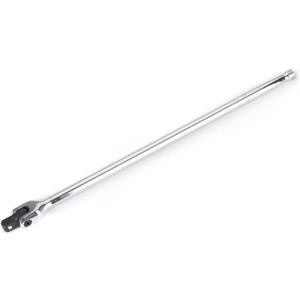 FLZOSPER 1/2-Inch Drive Premium Extension Breaker Bar | 18" Length | Heavy Duty CR-V Steel | 180 Rotating Flex Cr-Mo Head | Spring-Loaded Detent Ball Great for Automotives, Nuts and Bolts