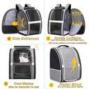 Texsens Pet Carrier Backpack with Window Blind for Small Cats Dogs, Ventilated Design, Safety Straps, Buckle Support, Collapsible, Designed for Travel, Hiking, Winter Outing, Outdoor, Go to Vet