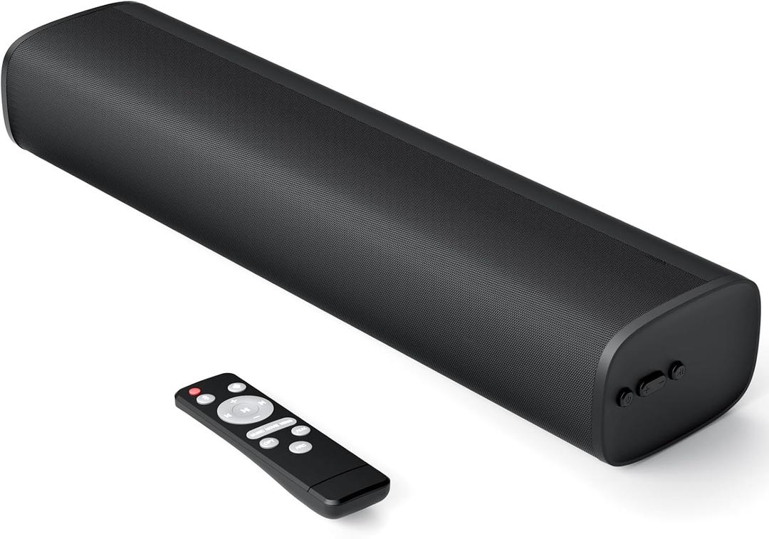 MZEIBO TV Sound Bar, Sound Bars for Smart TV Bluetooth 5.0 Soundbar 50W 17Inch Soundbars with ARC/Optical/AUX Connection Surround for Home Theater Audio TV/PC/Gaming/Projectors (Balck)
