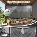 Outdoor Roller Shade 8'W x 8'H, Cordless Exterior Patio Blinds with Crank Wand, 95% UV Block Privacy Sun Shade 200GSM HDPE for Pergola Gazebo Porch Deck, Light Gray, 96"W x 96"H