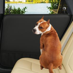 Fidozen Dog Car Door Protector - 2 Pack Durable & Universal Fit Anti-Scratch Waterproof Vehicle Door Covers, Guards Your Car from Dog Scratching, Essential Accessories for SUV Interiors,Black