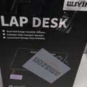 BUYIFY Portable Foldable Laptop Desk for Bed and Couch, Adjustable Lap Desk with Cup Holder and Phone Holder, Ideal for Working, Reading, Writing, and Breakfast (Black)