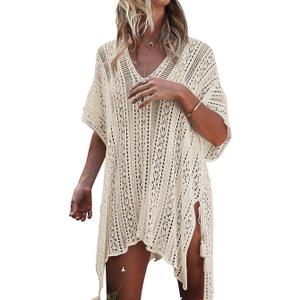 HARHAY Women's Summer Swimsuit Bikini 2023 Beach Swimwear Crochet Cover up One Size