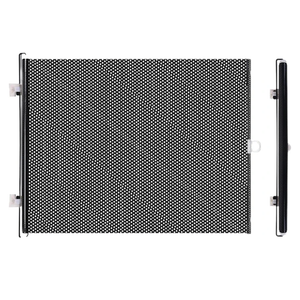 Retractable Pet Gates, Retractable Door Barrier for Pets, with Two Hooks and Three Locate, Dog Proof Gate for Kitchen, Porch, Indoor Outdoor Use (15.75 x 49.2 inch)