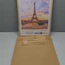 HesenDot Natural OAK Wood Framed Paris City Wall Art, 12x16in Eiffel Tower Scenery Canvas Wall Print Posters, Classic Urban Landmark Wall Decor for Living Room, Bedroom, Office Gallery, Set of 1