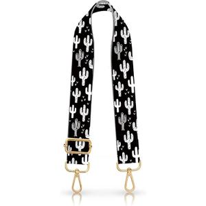 Wide Purse Strap Replacement Crossbody Handbag Shoulder Strap Adjustable Bag Straps Replacement (Luxury Cacti [Gold Buckle])