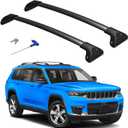 300lbs Roof Rack Cross Bars Fit for 2021-2026 Jeep Grand Cherokee L 3-Row & 2022-2026 Grand Cherokee WL 2-Row, Heavy Duty Lockable Roof Rails Croosbars for Cargo Carrier Kayak Bike Snowboard