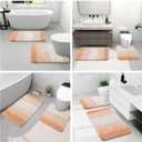Arotive Microfiber Bathroom Rugs, Shaggy Soft and Absorbent Bath Rug, Non-Slip, Thick Plush Machine Washable Dry Bath Mats for Bathroom, Tub and Shower, 24x16, Peach, Rectangular