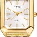 Avaner Women's Bracelet Square Watches: Gold Silver Stainless Steel Strap Analog Quartz Elegant Wrist Watches