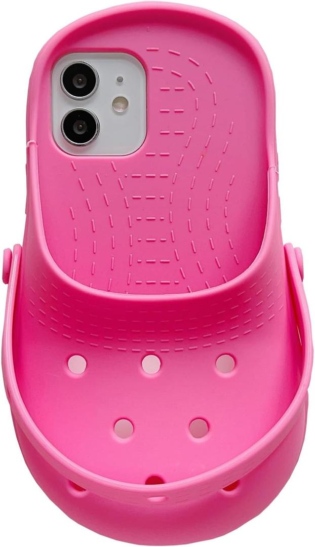 3D Cartoon Case for iPhone 16 Pro Max,Kawaii Phone Case Cute Funny Cave Slippers Pink Case for Women Soft Silicone Shockproof Cover for iPhone 16 Pro Max