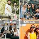 Selfie Stick, Foldable Cellphone Tripod with Remote, Travel Tripod for iPhone Series Android, Video Recording - Pink