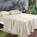 Tencel Sheet Set Full Size, 100% Eucalyptus Lyocell, Breathable & Cooling Sheets, Deep Pocket Up to 16 Inch, Silky Soft, Ideal for Hot Sleepers - 4PC (Full, Sand)