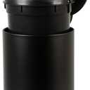 Glad Small Trash Can, 1.2 Gallon | Round Stainless Steel Garbage Bin with Soft Close Lid & Step Foot Pedal | Black Metal Waste Basket with Removable Inner Bucket, Matte Black
