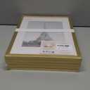 upsimples 11x14 Picture Frame Set of 5, Display Pictures 8x10 with Mat or 11x14 Without Mat, Wall Gallery Photo Frames, Gold