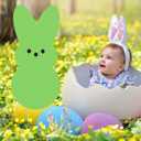 Easter Bunny Yard Sign Decoration with Stakes, Large Welcome Bunny Decoration Outdoor for Spring Happy Easter Garden Lawn Supplies (Green)