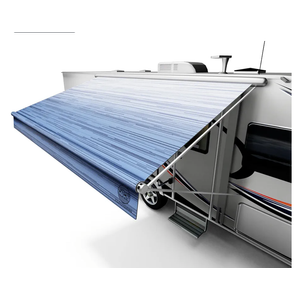 RV Awning Fabric Replacement,Heavy Duty Camper Awning Replacement,Fabric with Pull Strap,Universal Outdoor Canopy for Camper, Trailer and Motorhome,(12FT Fabric 11'2") Blue Gradient