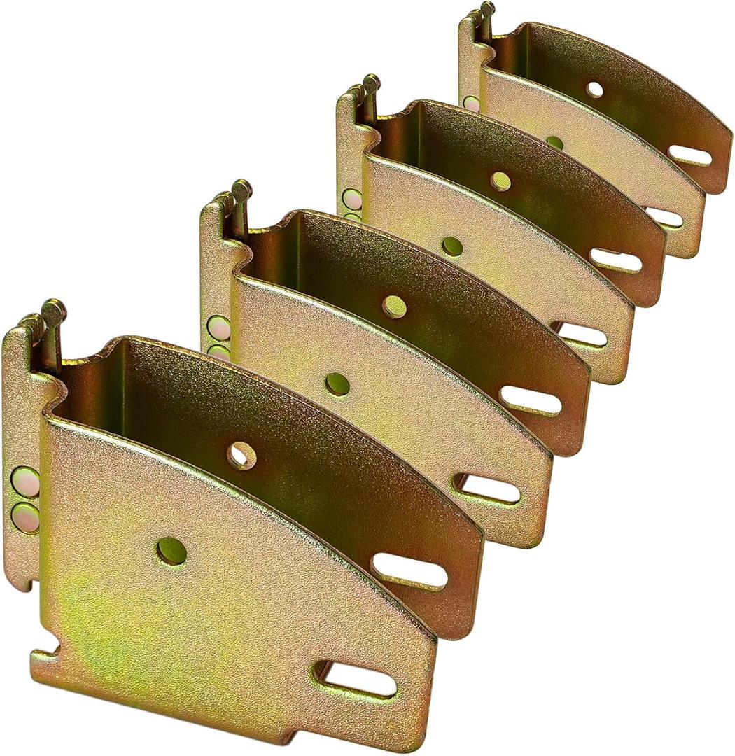 4-Pack E-Track Wood Beam End Sockets, Galvanized Shelf Brackets for 2x4 & 2x6 Wood Beam Custom Storage in Box Truck, Enclosed Trailer, Garage, Warehouse, Workshop