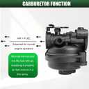799583 Carburetor Kit Compatible with Briggs and Stratton 590556 591109 591160 591979 593261 595656 798674 300E 450E 500E 550E 550EX 08P500 08P502 09P602 09P702 Lawnmower