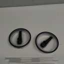 2 Pack 40 oz Tumbler Flip Straw Lid Replacement fit for HydroJug(Only), Spill Proof Splash Resistant Tumbler Lids,Reusable Leak Proof Tumbler Cover for Cup Accessories (Black)