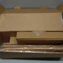 2 Pack PeSenp Wood Curtain Rods for Windows 48-84 inch, 1" Adjustable Heavy Duty Rustic Drapery Rod with Imitation Wood Grain Finials, Oak Brown Boho Farmhouse Curtain Pole for Living Room & Bedroom (Light Drown)