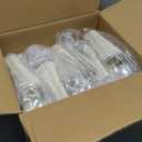 Gold Chandelier Light Fixture, 5-Lights Mid Century Chandelier with Shades for Dining Room Light Fixture, Adjustable Height White Pleated Farmhouse Pendant Light for Bedroom Ceiling Lamp