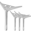 8 Inch Silver Metal Furniture Legs Heavy Duty Triangle Furniture Feet DIY Modern Replacement Legs for Cabinet Sofa Couch Chair-Set of 4