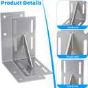 Dock Corner Brackets Hardware,Dock Brackets Hardware for Stationary/Floating Docks, Heavy Duty L-Shaped Outside and Inside Corner Bracket Plates for Stabilizing Frame