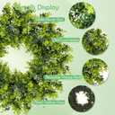 28'' Boxwood Wreath for Front Door, Spring Wreaths for Outdoor Indoor Decor