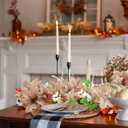 2 Pack Fall Leaves Garlands, 6Ft Autumn Leaves Decor with Pumpkins for Home Mantle Fireplace Front Door, Maple Leaf Garland Decorations for Farmhouse Porch Outdoor Indoor Thanksgiving Halloween