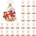 LemonRoad 24 Pack Baskets for Gifts Empty Bulk 9 x 6.5 x 2.48 Inch Empty Gift Basket Kit with Bags and Ribbons DIY Tray to Fill for Thanksgiving Wedding Bridal Shower Christmas Party