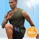 EKLENTSON Men's Tank Tops UPF 50+ Sleeveless Shirt Lightweight Cooling Muscle Tee Sun Protection Quick Dry Workout Shirt (S)