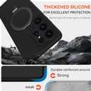 for Galaxy S26 Ultra Case with Stand, Slim Liquid Silicone Phone Cases for Samsung Galaxy S26 Ultra Compatible with MagSafe Magnetic Ring Kickstand Case Full Camera Protection, Black